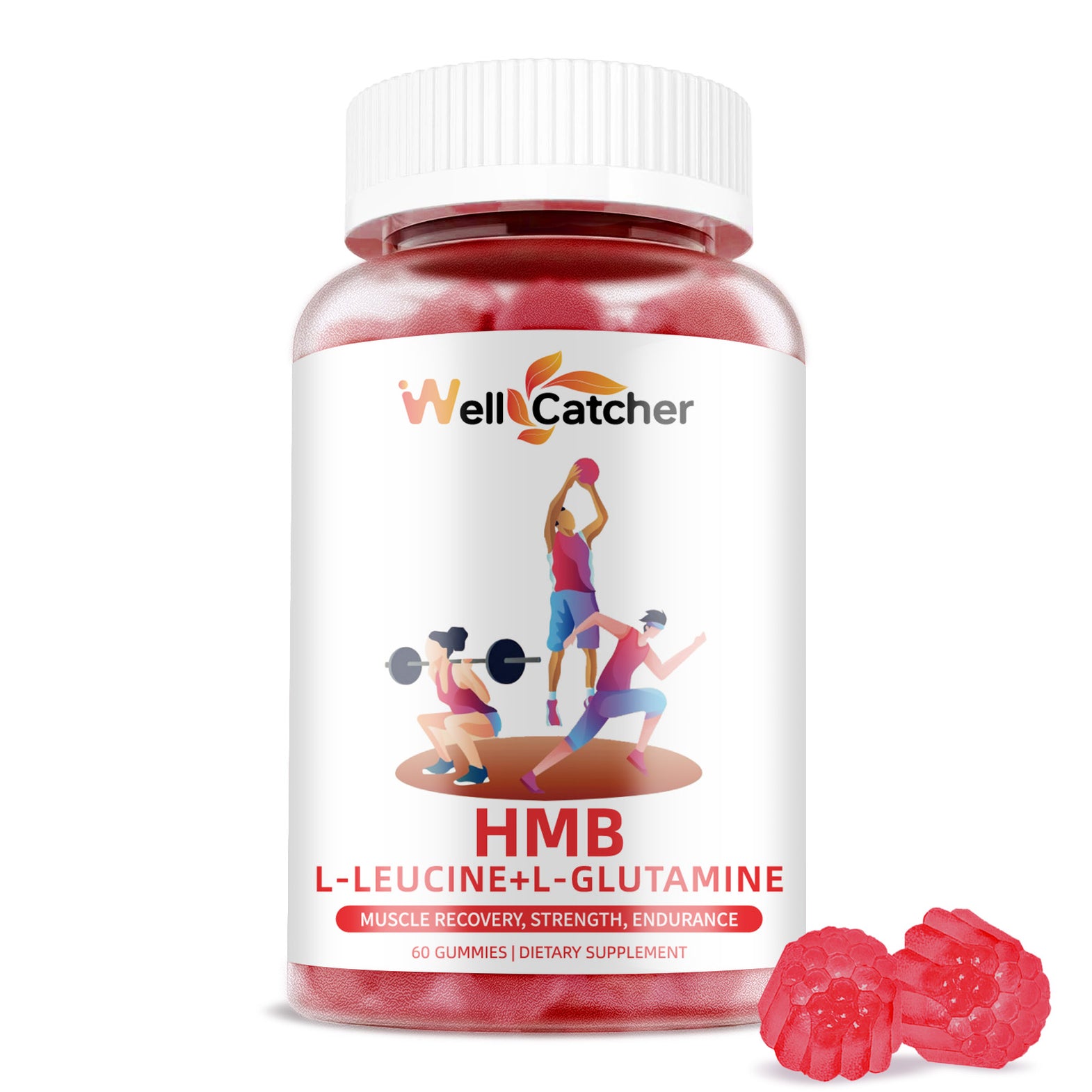 Wellcatcher HMB and Leucine Gummies - Muscle Growth, Endurance