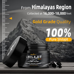 Pure Himalayan Shilajit Resin for Men Women: Natural Organic Shilajit Supplement 600MG Rich in 85+ Trace Minerals 75%+ Fulvic Acid for Energy Immunity Focus Support 50 Servings