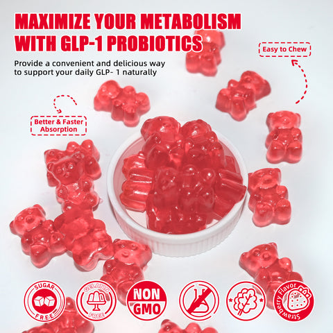 GLP-1 Probiotic Gummies - Digestion, Metabolism & Gut Health